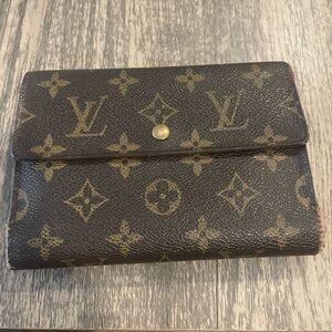 Louis Vuitton Brown and Gold Monogram Wallet